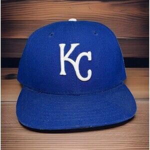 Kansas City Royals Hat New Era 59Fifty Fitted Cap Blue Men’s Size 7 Made In USA